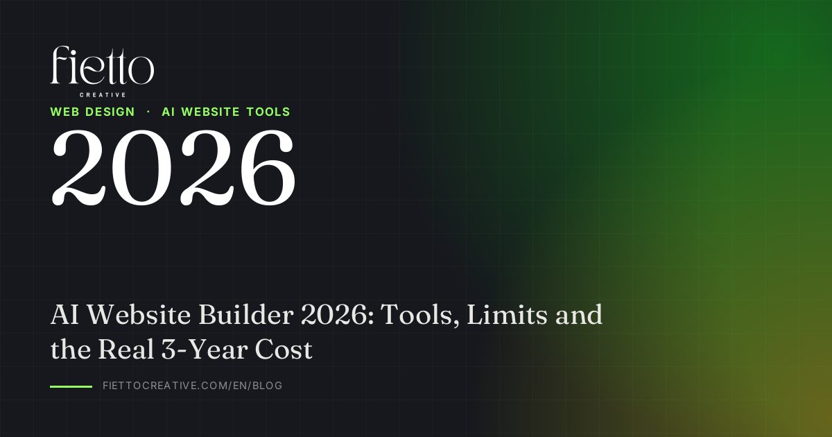 AI Website Builder 2026: Tools, Limits and the Real 3-Year Cost