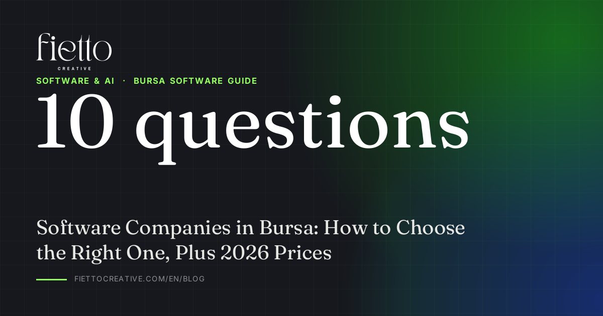 Software Companies in Bursa: How to Choose the Right One, Plus 2026 Prices