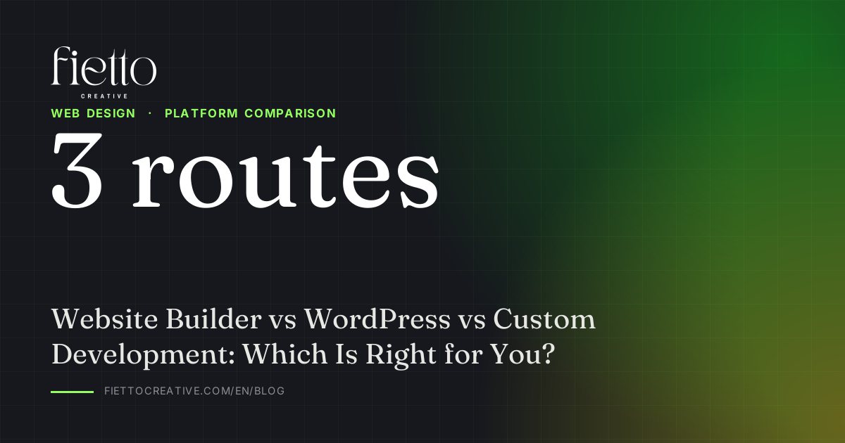 Website Builder vs WordPress vs Custom Development: Which Is Right for You?