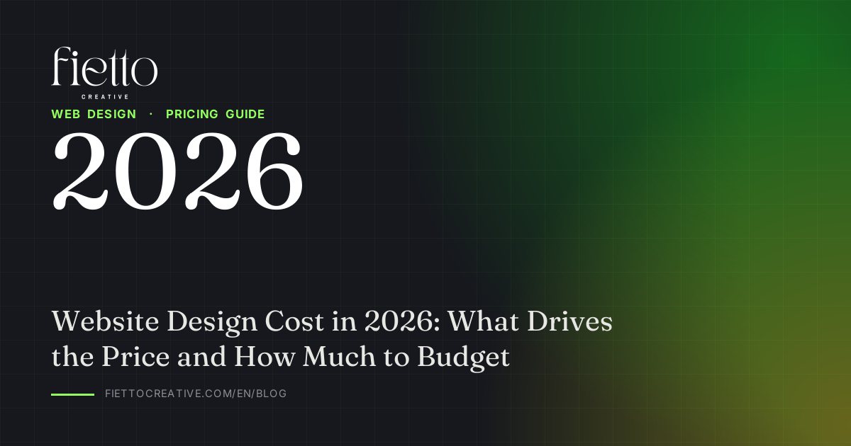 Website Design Cost in 2026: What Drives the Price and How Much to Budget